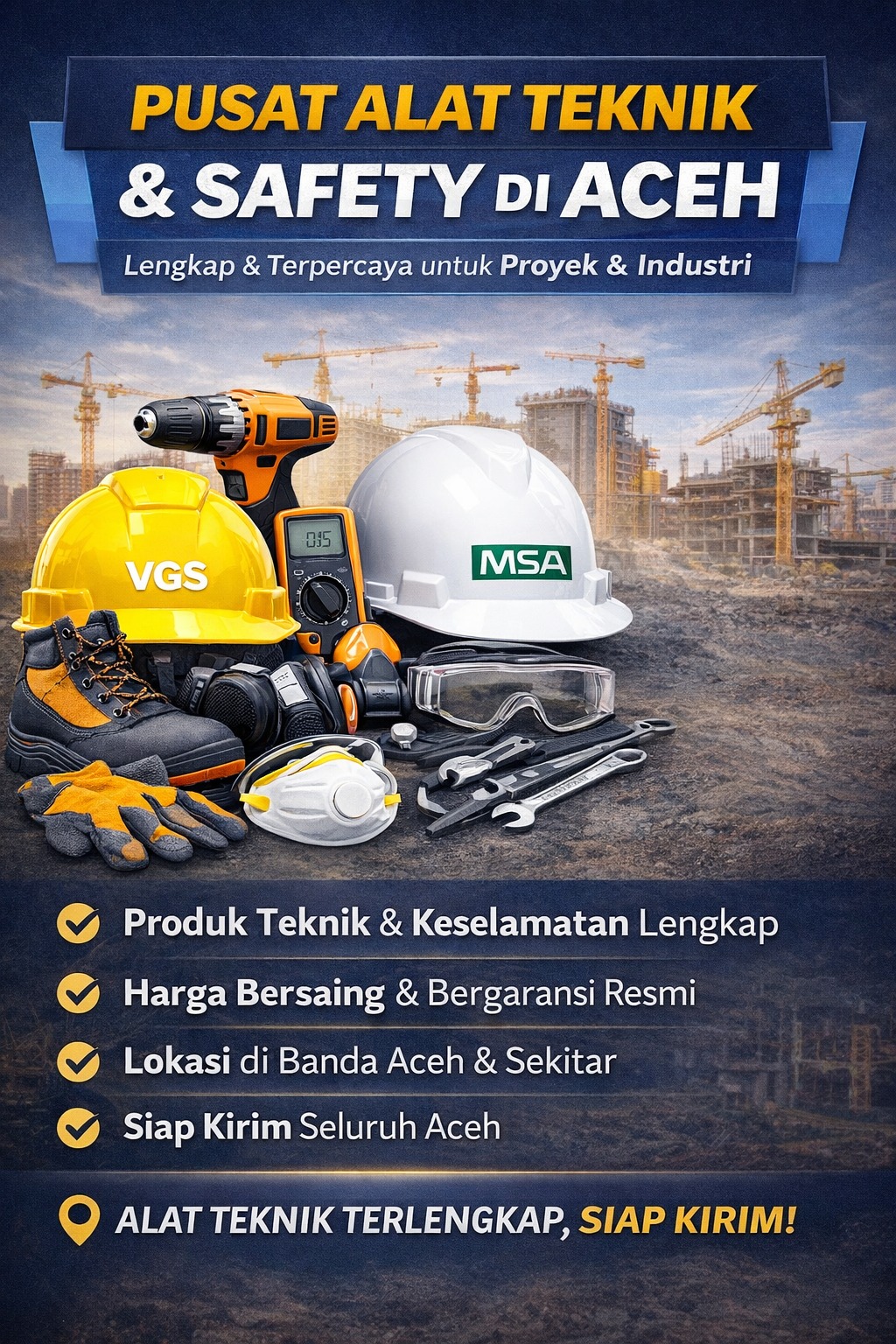 Pusat Alat Teknik & Safety di Aceh Terlengkap