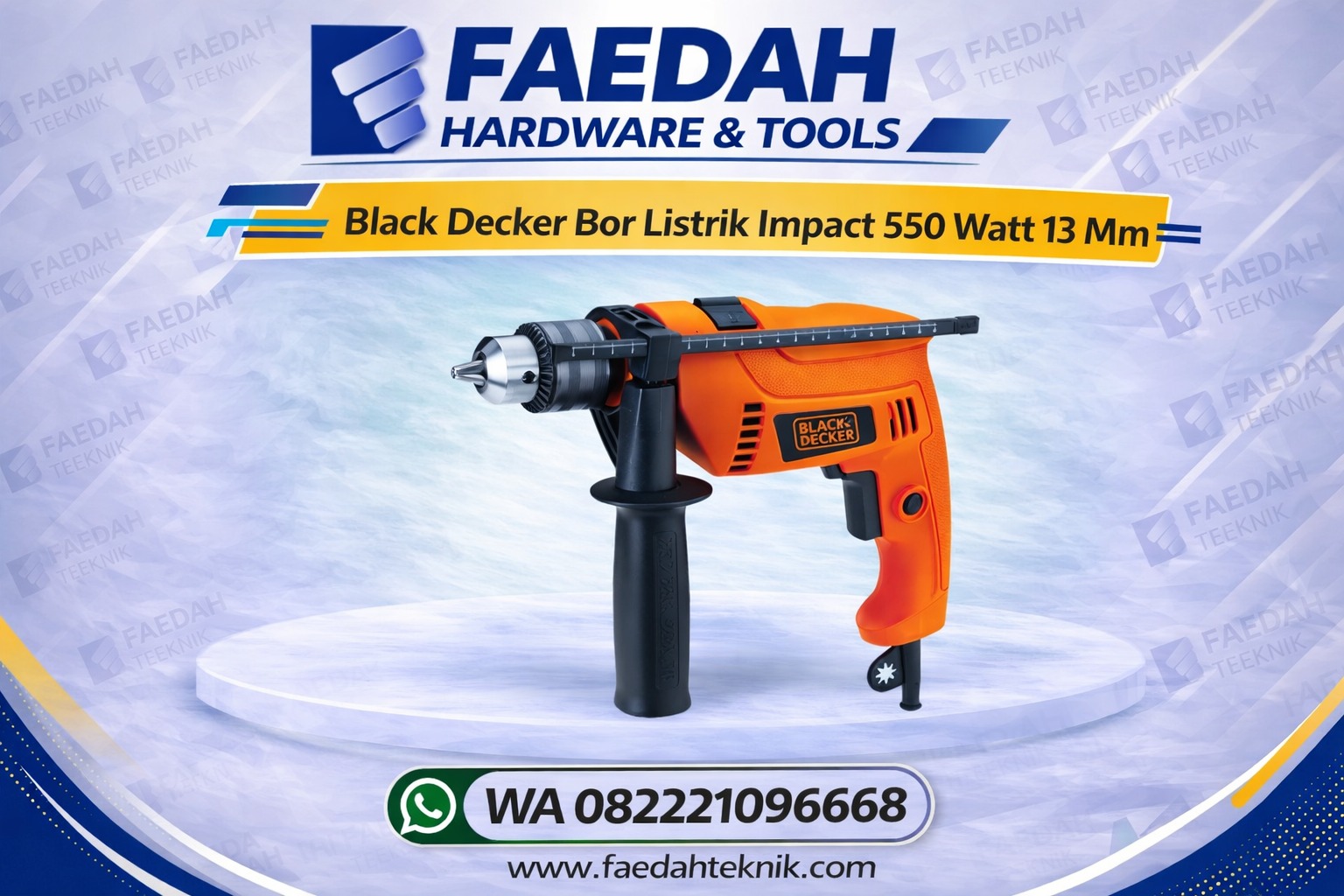 Black+Decker Impact Drill 550 Watt 13mm 